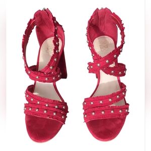 Vince Camuto Elegant Red Strappy Women's Sandals Heels Size 6.5M